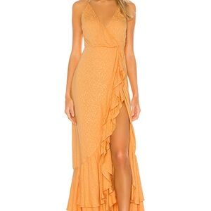 Lovers + Friends Vibrant Orange Maxi Dress